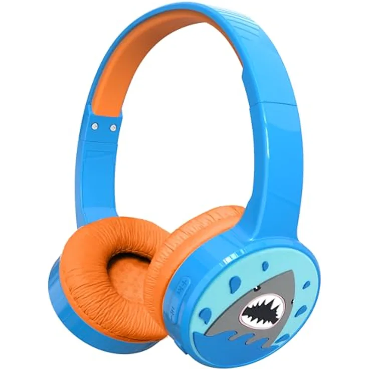 Denver Kinder Kopfhörer BTH107BU - Bluetooth, kabellos, bis zu 85db, eingebautes Mikrofon, blau