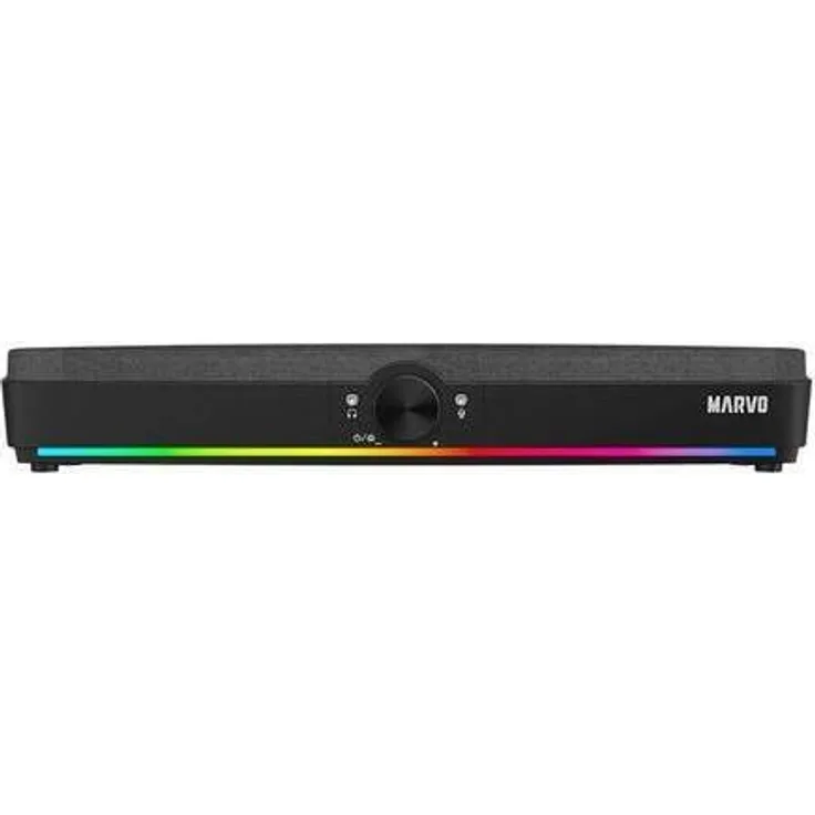 Marvo XD Enjoy XDXT286, 10 W RMS Soundbar mit Bluetooth 5.3, 2.0 Kanal-Audiosystem, 50 dB Rauschverhältnis, Schwarz, Multi, Verkabelt & Kabellos