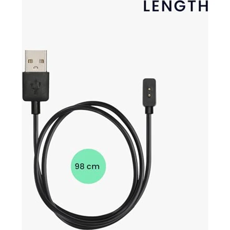 kwmobile USB Kabel Charger für Xiaomi Redmi Watch 4/3 - Smart Watch Ersatzkabel in Schwarz – Bild 3