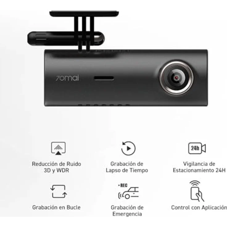 70mai Dash cam 70MAI M300, Grey (Eingebautes Mikrofon, FHD+), Dashcam, Grau – Bild 3