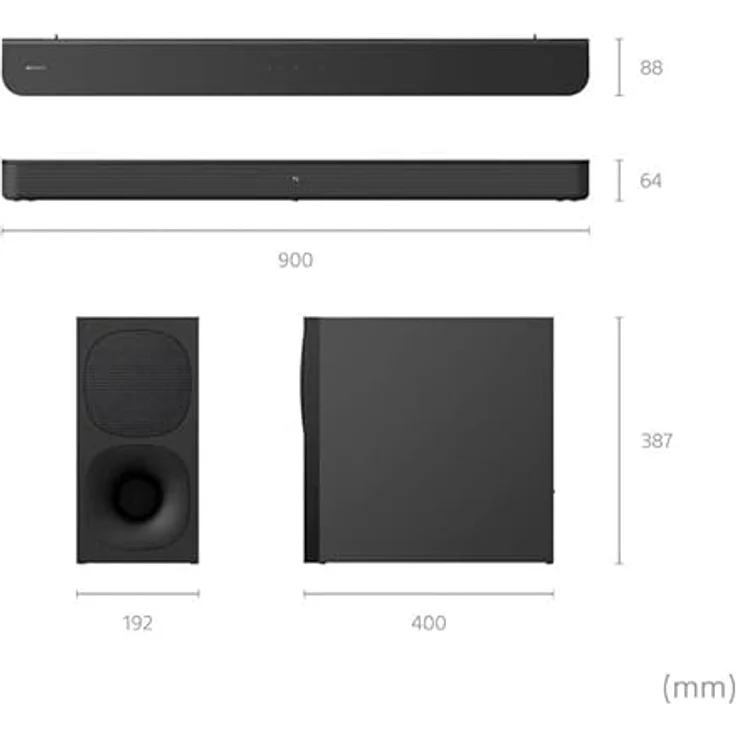 Sony SOUNDBAR HTSD40 (330 W, 2.1 Kanal), Soundbar, Schwarz – Bild 5