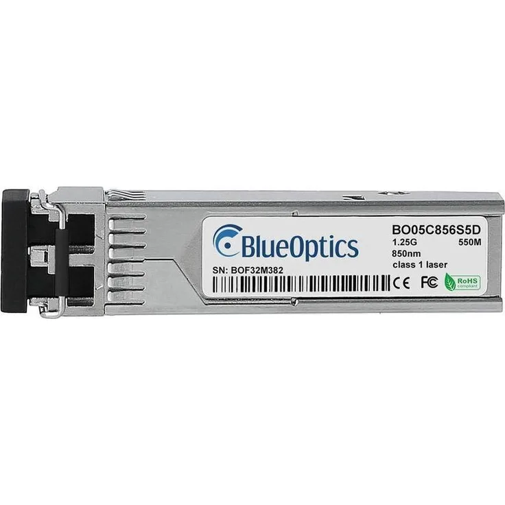 BlueOptics Motorola FIBER-3000-1S-WWR kompatibler SFP BO05C856S5D, Transceiver, Silber, 850 nm Wellenlänge, 1250 Mbit/s, LC-Duplex, max. 550 m Reichweite