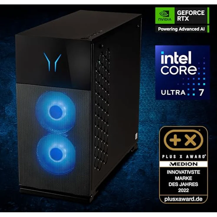 ERAZER Hunter X30 High-End Gaming PC, Core Ultra 7 265F, GeForce RTX 5070 12GB GDDR7, 32GB DDR5 RAM, 2TB NVMe SSD, Windows 11 Home – Bild 2