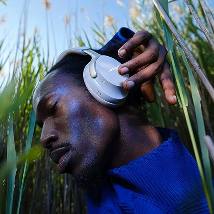 Bose QuietComfort Ultra Kabellose Kopfhörer mit Noise-Cancelling für räumlichen Klang, Over-Ear-Kopfhörer mit Mikrofon, Bis zu 24 Stunden Akkulaufzeit, Kopfhörer mit Raumklang, Weiß – Bild 3