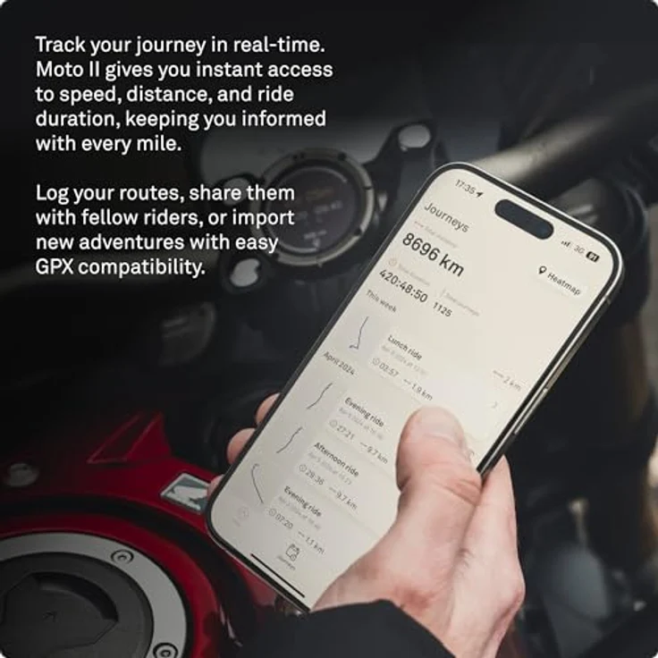 Beeline Moto Anniversary Edition Navigationssystem, GPS mit hochauflösendem IPS-TFT Farbdisplay und kartenbasierter Turn-by-Turn-Navigation – Bild 6