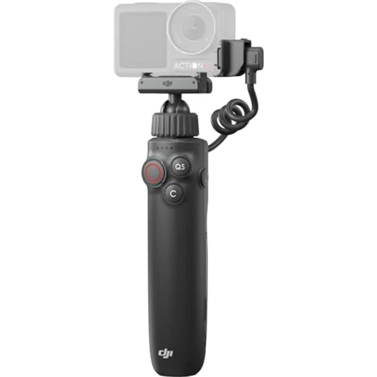 DJI Osmo Action multifunktionaler Ladegriff, Kompatibilität: Osmo Action 5 Pro, Osmo Action 4, 4900 mAh Akku, Kamerasteuerung, Kugelgelenkeinstellung, 3,5 mm Audioadapter – Bild 1