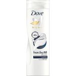 Dove Body Love Prebiotic Body Milk für trockene Haut, 48 Stunden Körperpflege mit Glycerin, 400 ml