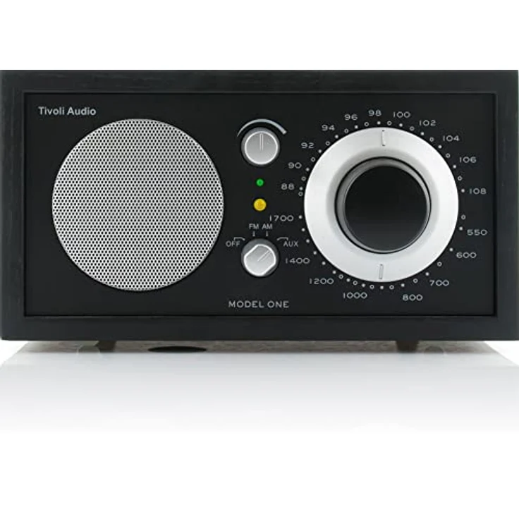 Tivoli Audio Model One UKW-/MW-Radio (Schwarz / Schwarz / Silber), AM / FM-Radio mit UX-Eingang – Bild 1