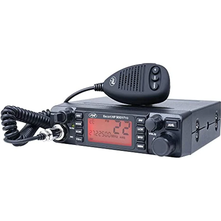 PNI CB-Funkgerät Escort HP 9001 PRO ASQ, 40 Kanäle, AM-FM, 4 W, 12 V / 24 V, Dual Watch, Mehrfarben-Display (Rot, Grün, Lila, Blau, Gelb), ANL-Rauschfilter – Bild 1
