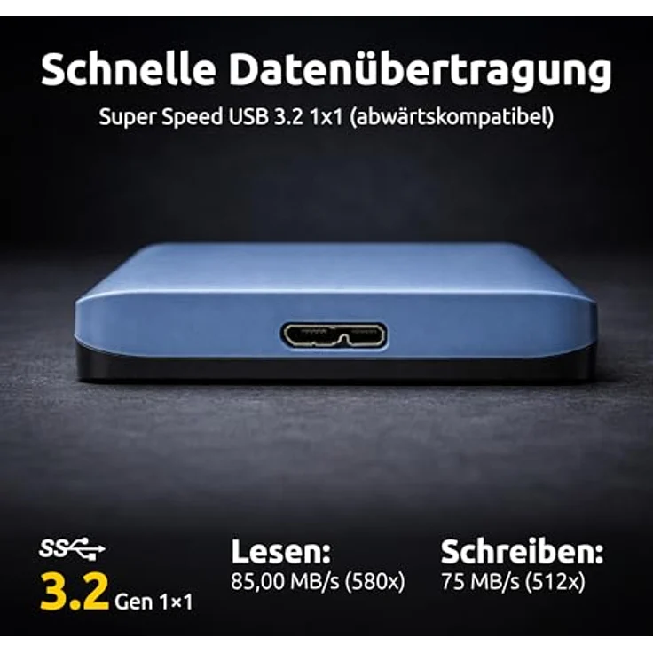 Intenso Memory Safe 1 TB Tragbare Externe Festplatte, 2,5 Zoll, USB 3.2 Gen 1, inkl. Ashampoo Backup Pro für PC und Mac – Bild 5