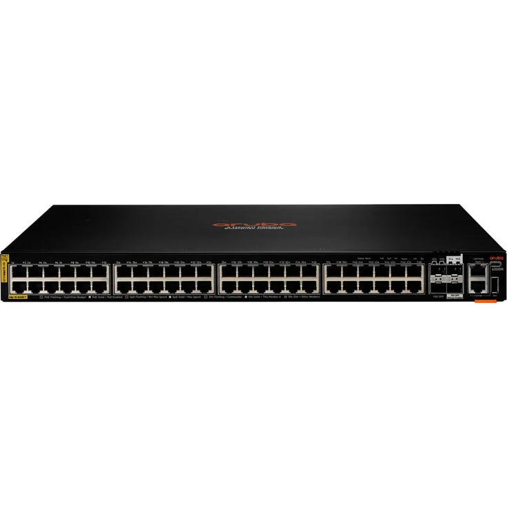 Aruba 6200M 48G Class4 PoE 4SFP+ Switch (48 Ports), Netzwerk Switch, Grau, Schwarz