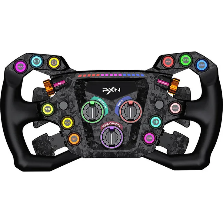 PXN WTL GT ONE Racing Wheel, 300mm Formula Wheel mit Carbon Paddles, RGB LEDs und Telemetrie Unterstützung