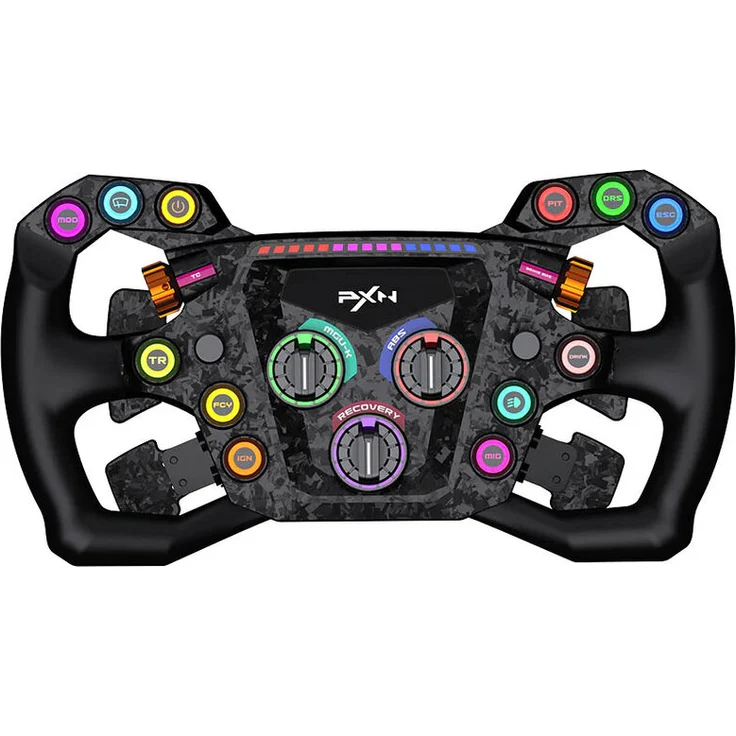 PXN WTL GT ONE Racing Wheel, 300mm Formula Wheel mit Carbon Paddles, RGB LEDs und Telemetrie Unterstützung