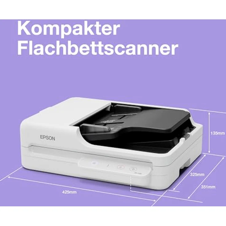 Epson WorkForce DS-1730, Dokumentenscanner mit Flachbettdesign und kompakter Stellfläche – Bild 3