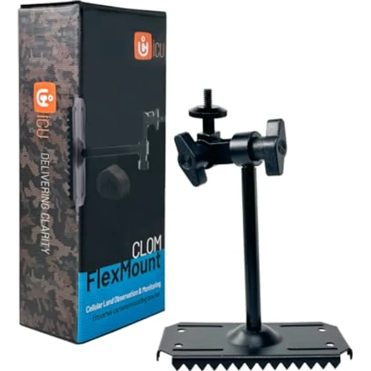 icuserver ICU CLOM FlexMount, flexible Universalhalterung für Wild- und Überwachungskameras, 1/4 Zoll Gewinde, wetterfest und bis zu 10 kg Tragkraft