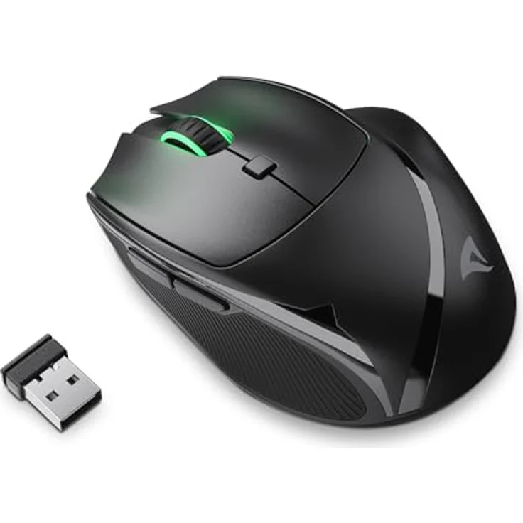 Sharkoon OfficePal M25W Schwarz, kabellose Maus mit 50 Stunden Akkulaufzeit und 6 Tasten – Bild 3