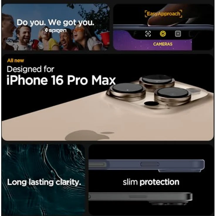 Spigen iPhone 16 Pro Max Hülle [Anti-Yellowing] Ultra Hybrid Case Handyhülle Schutzhülle Cover Transparent Durchsichtig Dünn Slim -Navy Blue – Bild 2