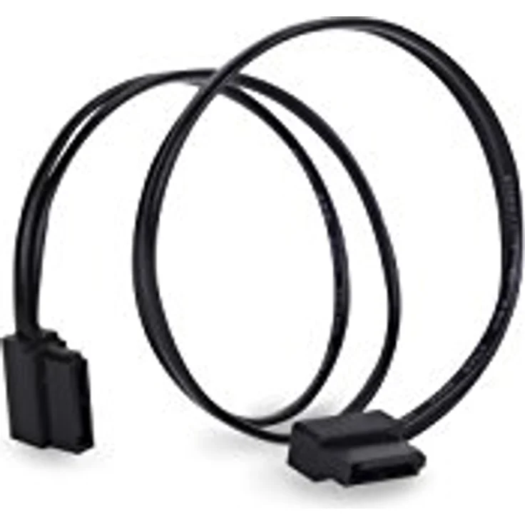 SilverStone SST-CP11-300 - SATA III 6 Gbps Kabel, ultra-dünn, um 90° abgewinkelte Anschlüsse, 30 cm, schwarz - Preisvergleich – Bild 3