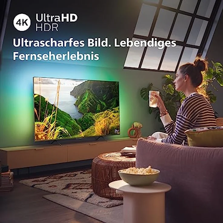 Philips Smart TV | 70PUS8108/12 | 177 cm (70 Zoll) 4K UHD LED Fernseher | 60 Hz | HDR | Dolby Vision | VRR | WiFi | Bluetooth – Bild 3