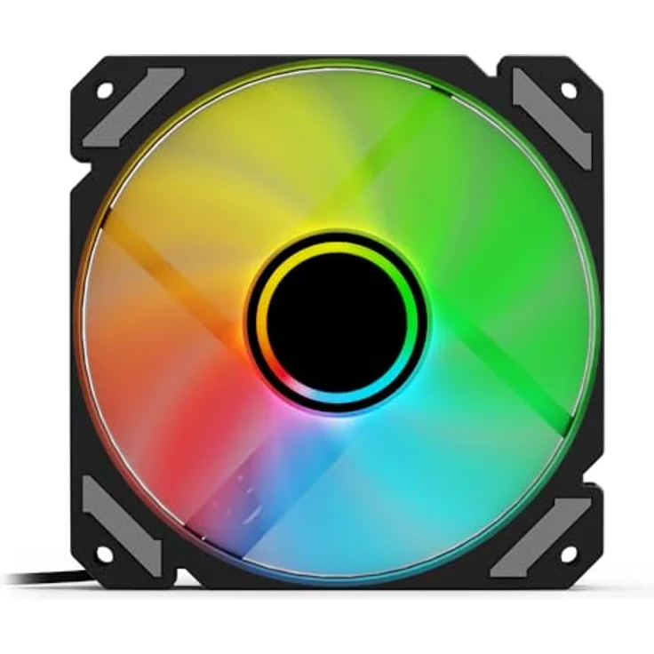 Sharkoon SHARK Mirror RGB PWM Gehäuselüfter, 120 mm, schwarz, mit Unendlichkeitsspiegel-Design, 500-1500 U/min – Bild 3