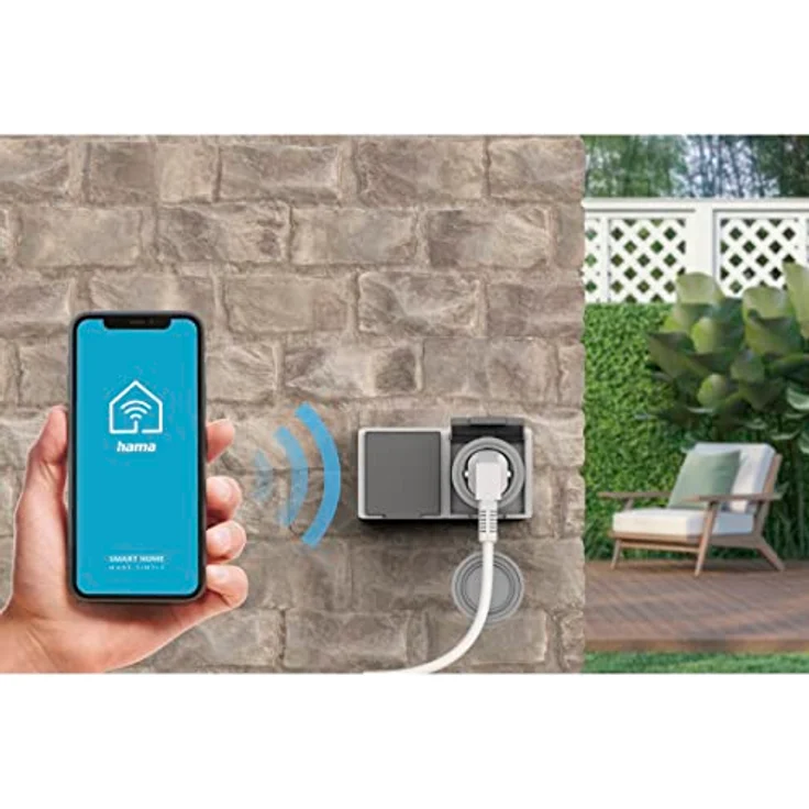 Hama 176624 WLAN-Steckdose Outdoor ohne Hub Sprach- und App-Steuerung IP44 – Bild 6