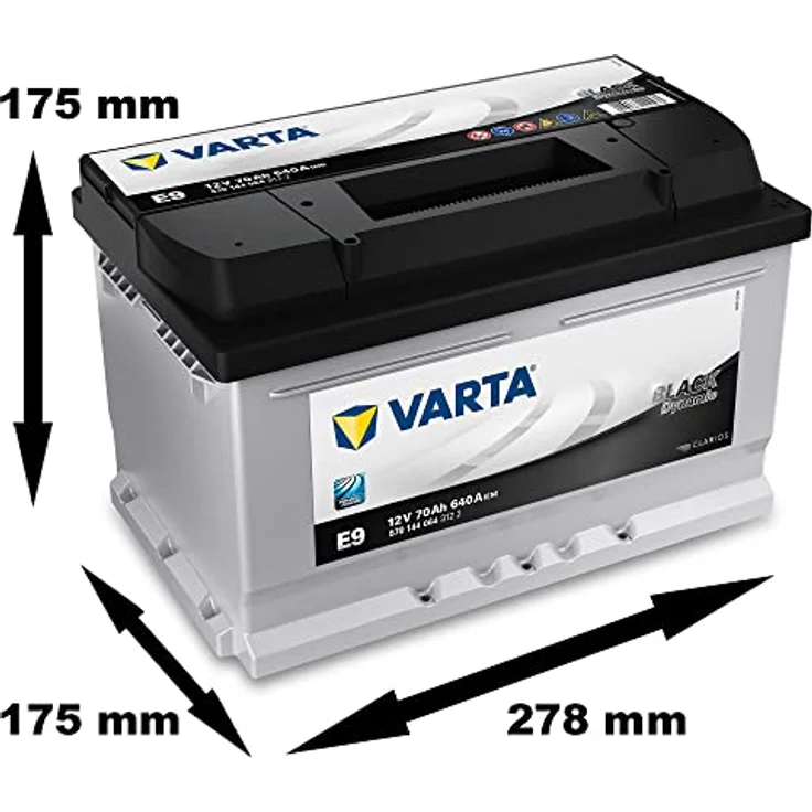 Starterbatterie Varta Schwarz Dynamische 12V 70Ah LB3 E9 - 640A – Bild 2