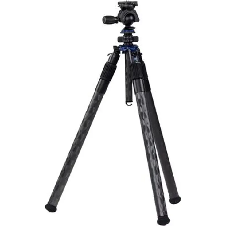 Zeiss Pro-Series Stativ-Kit Max-Duty V, ultrastabiles Stativ mit 10-lagigem Toray-Carbon, 30 kg Traglast, 187 cm Höhe und V-60 Kugelkopf