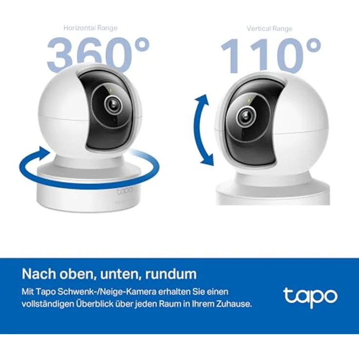 Tapo C232 360° KI-WLAN-Überwachungskamera, 3K 5MP, Ethernet/WLAN, Bewegungsverfolgung, Nachtsicht, Zwei-Wege-Audio, kompatibel mit Alexa und Google Assistant, MicroSD-Karten-Slot bis 512 GB – Bild 5