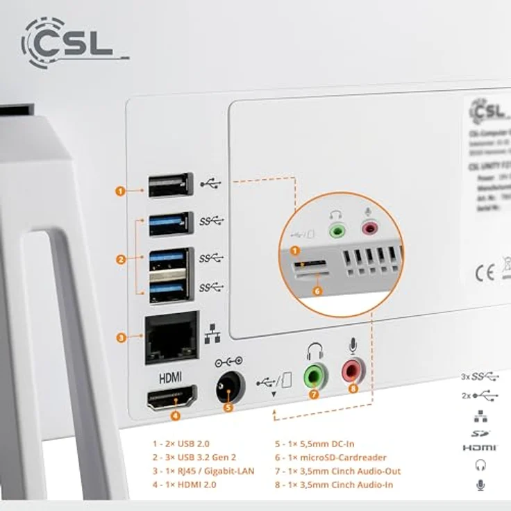 CSL-Computer Unity F27W-ALS All-in-One-PC - 27 Zoll Full HD, Intel N200 CPU, 2000 GB SSD, 32 GB RAM, Windows 11 Pro, weiß – Bild 4