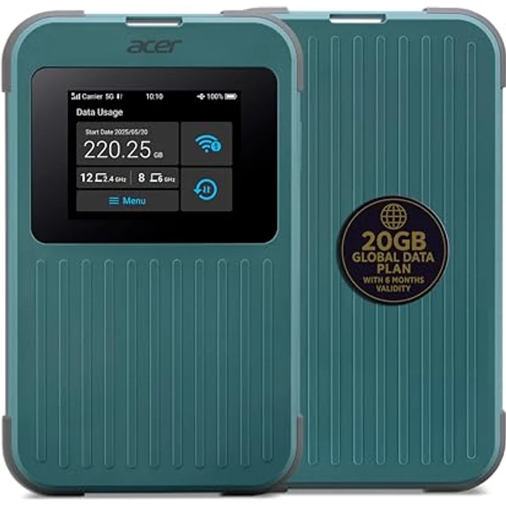 ACER Connect Enduro M4 5G, Mobiler Wi-Fi Hotspot mit robustem Design, 20GB, Type-C USB 3.0 und integriertem Display – Bild 2