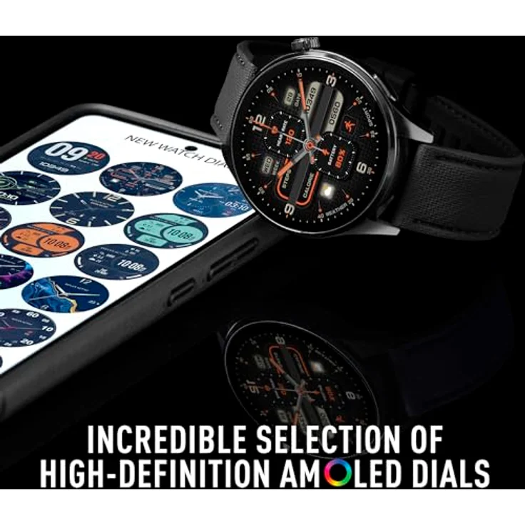 Reflex Active Smart Watch Series 45, Sport-Smartwatch mit GPS, Höhenmesser, Barometer und 4G-Musikspeicher, Always-On-Display, schwarz – Bild 4
