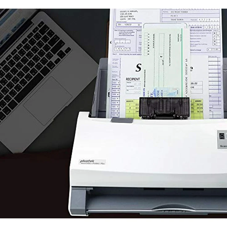 Plustek SmartOffice PS406U Plus Duplex Dokumentenscanner mit Ultraschall- Doppelblatterkennung (ADF, 600dpi, 40ppm) inkl. DocAction Software für Windows und Mac 296 – Bild 3
