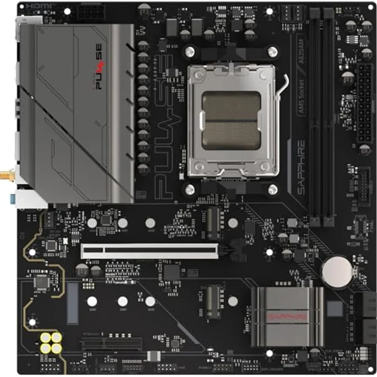 Sapphire PULSE A620AM, Micro-ATX Mainboard für AMD AM5 mit HDMI 1.4, DisplayPort 1.2 und M.2-Slots – Bild 1