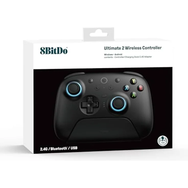 8bitdo Ultimate 2 Wireless, Gaming Controller mit TMR-Joysticks, ultra-niedriger Latenz und RGB-Beleuchtung, Schwarz – Bild 11