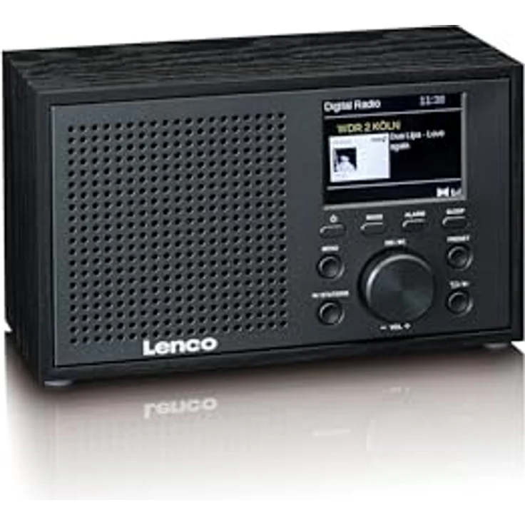 Lenco DAR-017 DAB+ Radio – kompaktes DAB+ Radio mit Bluetooth 5.0 - Senderspeicher - FM Empfänger - 2 Weckzeiten - 3 Watt RMS - 3,5mm AUX - schwarz – Bild 2