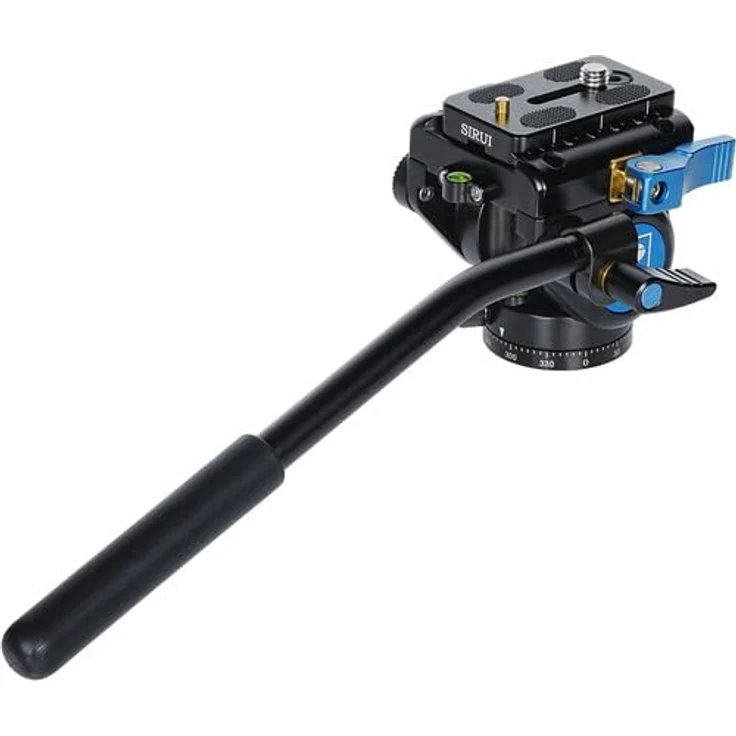 Sirui VA-5X Compact Video Head, Fluid-Drag-System für sanfte Schwenk- und Neigungsbewegungen, Aluminiumlegierung, Schnellwechselplatte, 6.6 kg Traglast – Bild 5