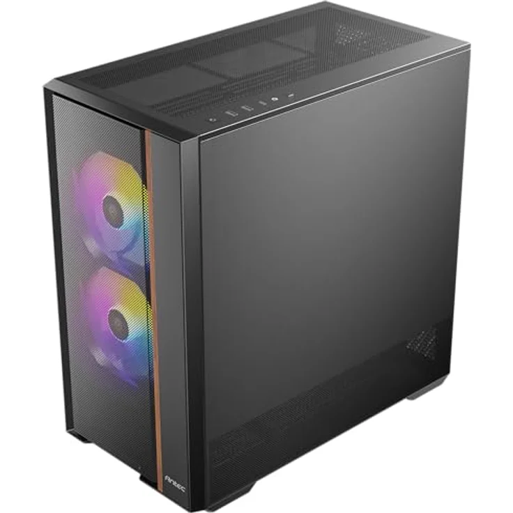 Antec FLUX Rear Midi Tower PC Gehäuse, ATX/Micro-ATX/ITX, schwarz, mit RGB-Beleuchtung und verbessertem Kabelmanagement – Bild 31