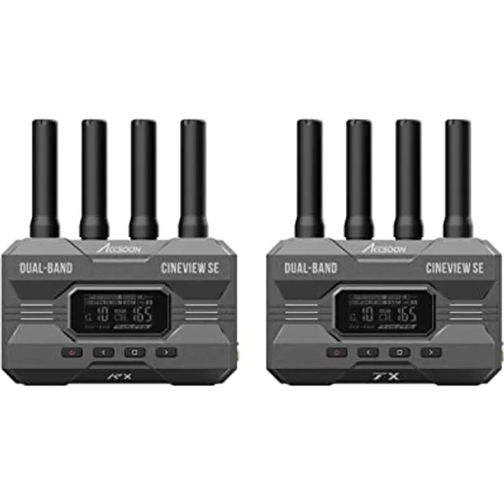 Accsoon CineView SE Drahtlose Bildübertragung Wireless Image Übertragung Video Sender und Empfänger,Dual-Band Übertragung,Reichweite von 1200 ft/350m,Latenz 0.05s&1080P HD Video, HDMI und SDI