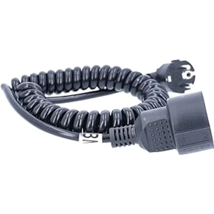 as – Schwabe Schutzkontakt-Spiralleitung – von 1 m auf 2,5 m dehnbares Spiral-Kabel mit Schutzkontaktwickelstecker & Schutzkontaktkupplung ''– 230 V - 16 A Verlängerungskabel – IP20 – schwarz I 70410 – Bild 3