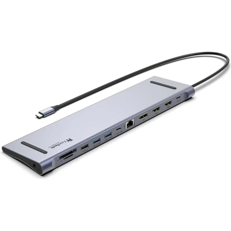 FeinTech CX301 USB-C Dockingstation 12-in-1 Triple Display mit 4K 60Hz, 2x HDMI, 1x DisplayPort, Gigabit Ethernet, 100W Power Delivery – Bild 1