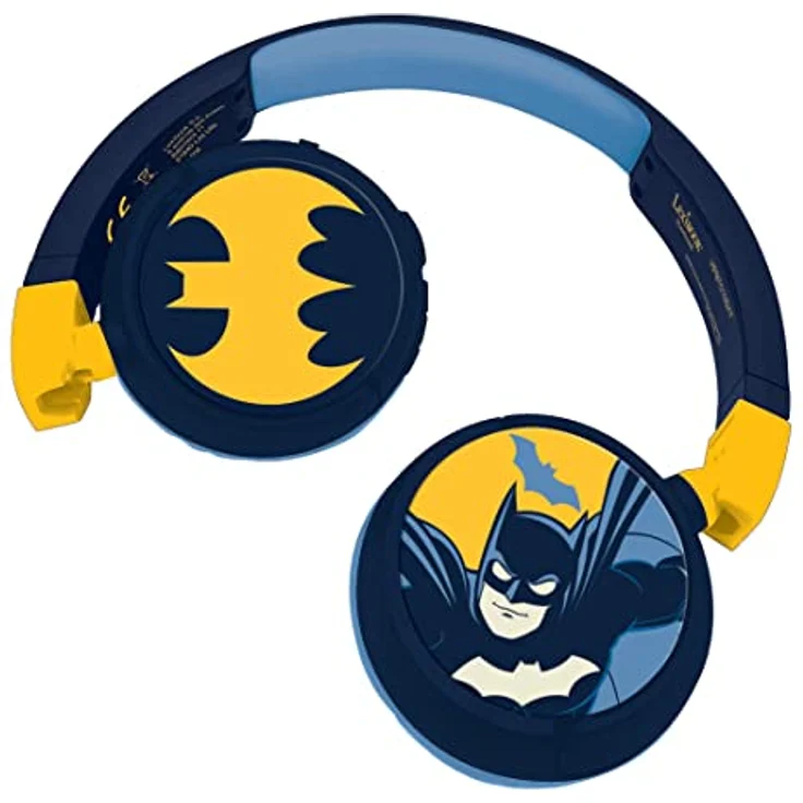 Lexibook Batman - 2 in 1 Bluetooth faltbare Kopfhörer mit Lautstärkebegrenzung auf 85 dB und integriertem Mikrofon – Bild 1