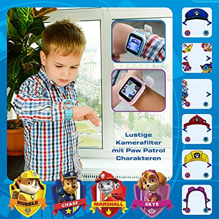 Technaxx Paw Patrol Kids Smartwatch (42 mm, Kunststoff, One Size) - Kamera, Spiele, hochwertiges Design – Bild 3