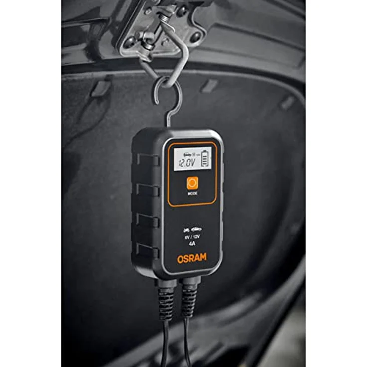 OSRAM OEBCS904 Automatikladegerät, 6V/12V, 4A, intelligenter Lade- und Wartungsmodus, Digitalanzeige, Sicherheitsfunktionen – Bild 2