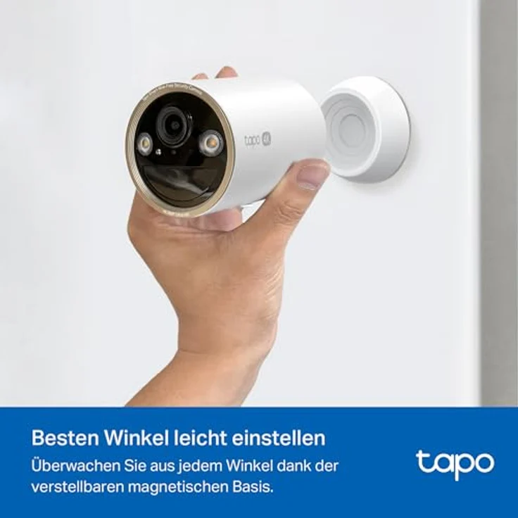 Tapo C460 4K 8MP Überwachungskamera Außen, Akku, Starlight-Farb-Nachtsicht, Dual-Band WLAN, IP66 wetterfest, 10000-mAh-Akku, KI-Erkennung, magnetischer Fuß – Bild 5