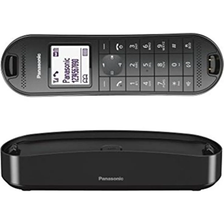 Panasonic KX-TGK320GB Design-Telefon schnurlos mit Anrufbeantworter, analoges Telefon (DECT) in Schwarz – Bild 5