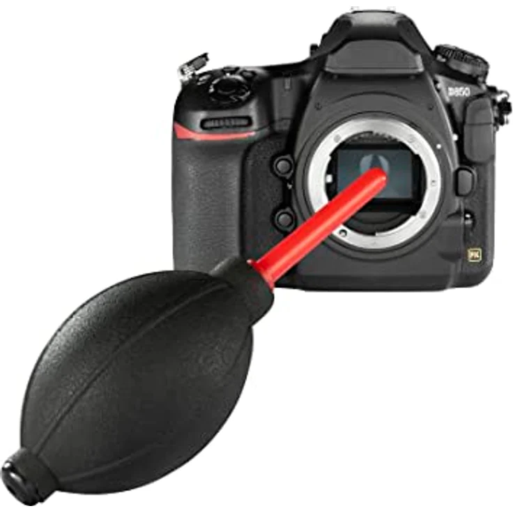 Hama Blasebalg Kamera (Kamera Reinigung für DSLR, Objektive, Okulare, Optik, empfindliche Oberflächen, Air Blower mit Ventil-System, 16,6 cm Länge) rot/schwarz – Bild 4