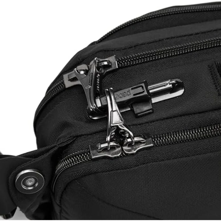 Pacsafe EXP 12 Sling, Notebook Tasche für 33,0 cm (13"), Schwarz, mit Roobar Deluxe Schließsystem und schnittfesten Materialien – Bild 15