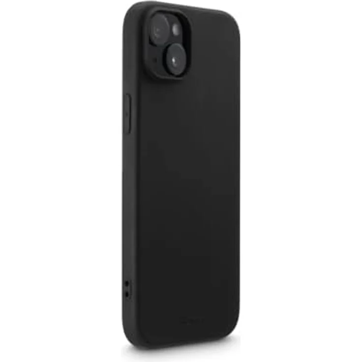 Hama Hülle für iPhone 15 (Handyhülle, stoßfest, kratzfest, elegante Schutzhülle für Rückseite, weich, slim, softe Oberfläche, Wireless Charging kompatibel) schwarz – Bild 2