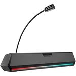 Edifier G1500 BAR Wireless Computer Speakers 7.1 with RGB Lighting and Bluetooth Power 5W in Black C (70 W), Soundbar, Schwarz
