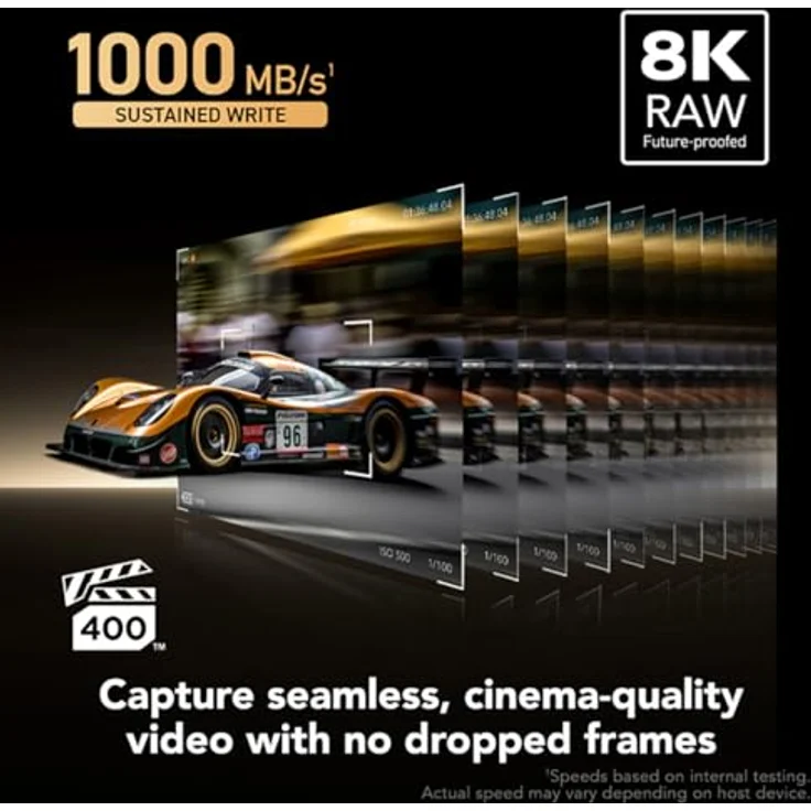 Lexar CFExpress Professional Type A 4.0 Gold, 256 GB Speicherkarte mit 1800 MB/s Lesegeschwindigkeit und VPG400-Zertifizierung – Bild 3